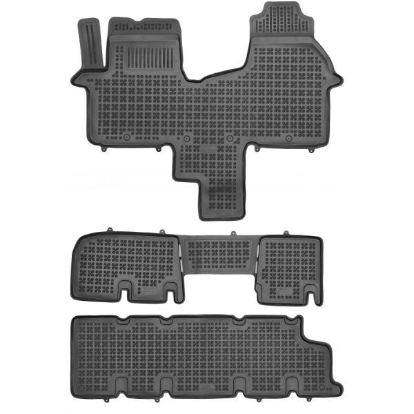 Set Covorase Auto Cauciuc Rezaw Plast Opel Vivaro B 2014→ 8 Locuri RP-D 201926 + RP-D 201919 + RP-D 201927